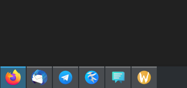Task manager with generic Wayland icon on the right